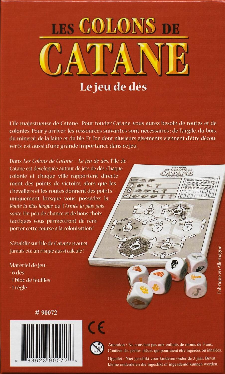 Les Colons de Catane: Le Jeu de Dés Back