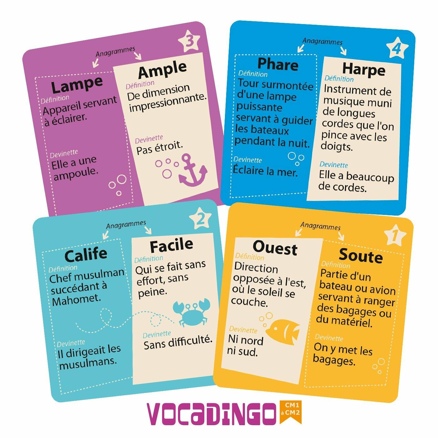 Vocadingo CM1/CM2 Cartes