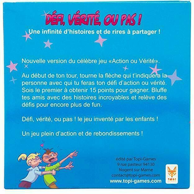 Défi, Vérité, ou Pas ! Back