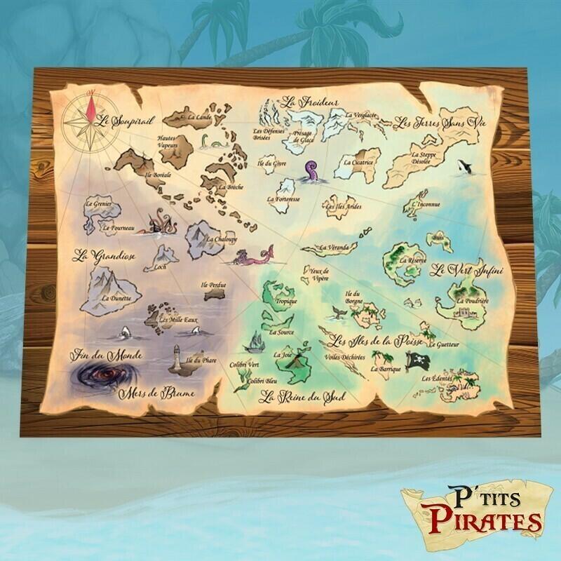 P'tits Pirates: Carte de la Grande Dame Bleue Eclate