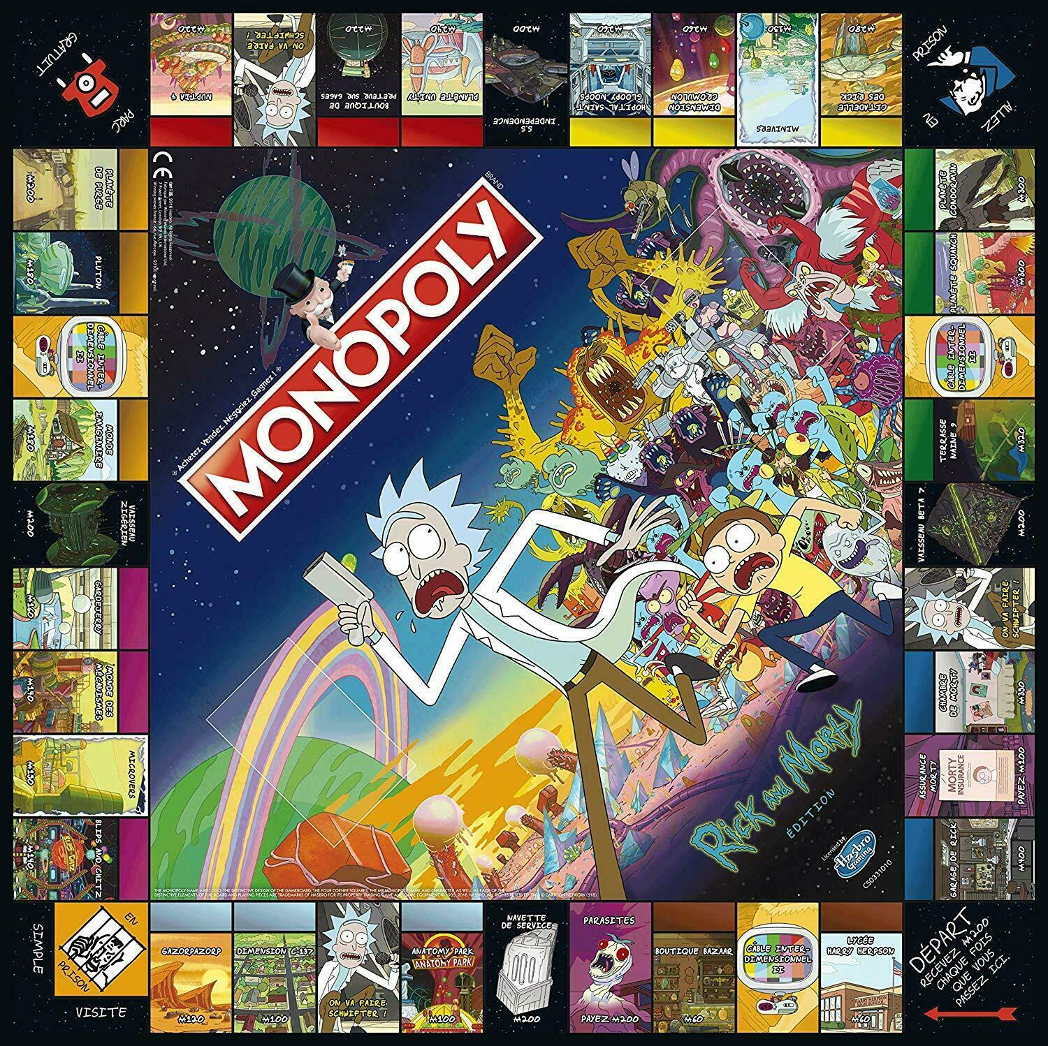 Monopoly: Rick and Morty Français Plateau