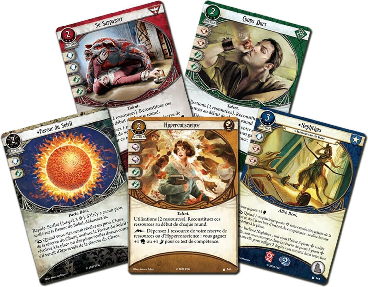 Horreur à Arkham: Le Jeu de Cartes - La Tanière de Dagon Cartes
