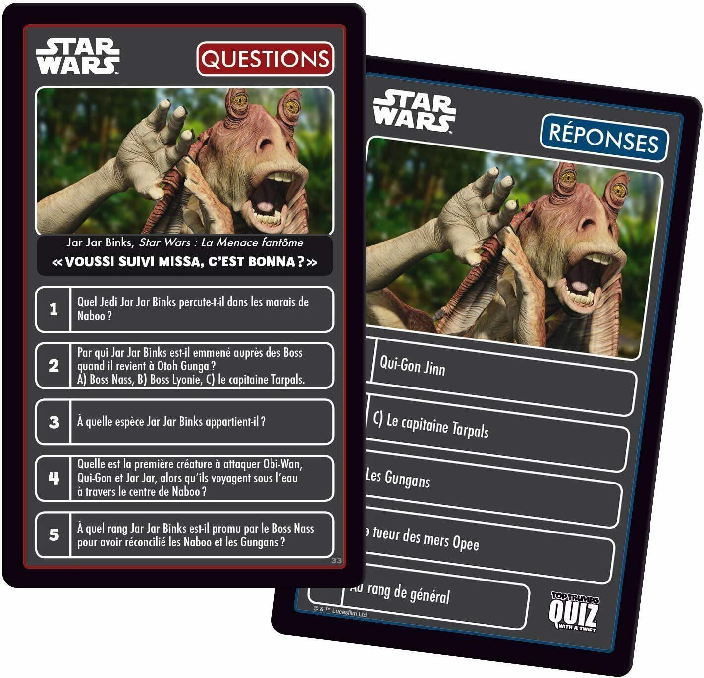 Top Trumps: Quiz - Star Wars Cartes
