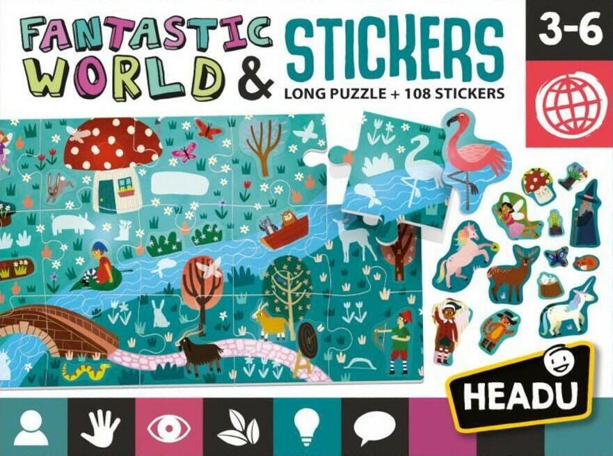 Fantastic World: Long Puzzle & Stickers Cover