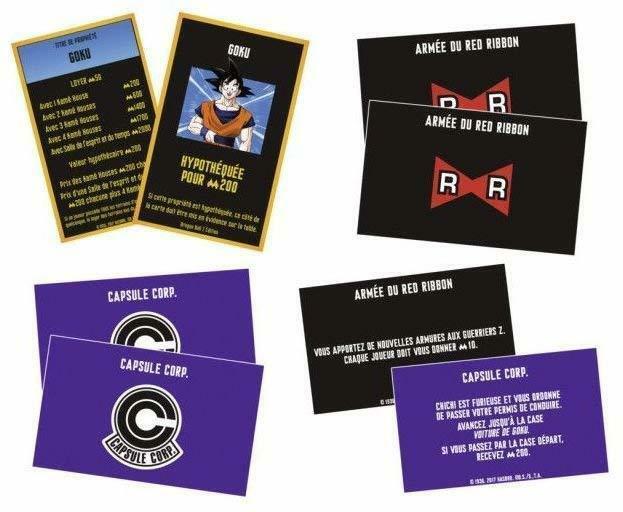 Monopoly: Dragon Ball Z Cartes