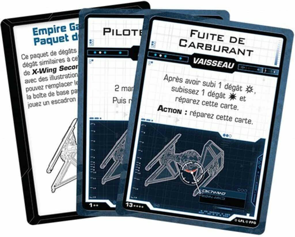 Star Wars: X-Wing - Empire Galactique - Paquet de Dégâts Cartes