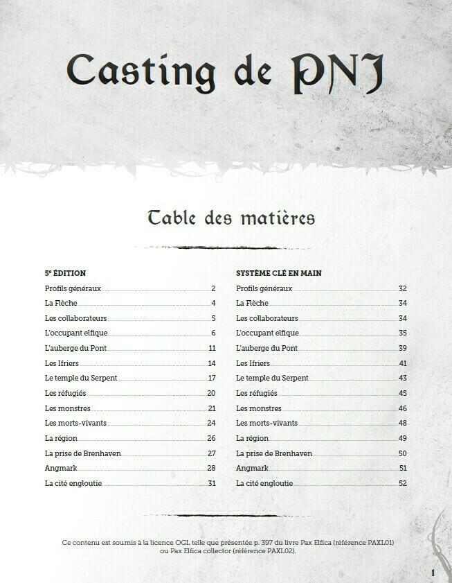 Pax Elfica: Pack du Meneur Page