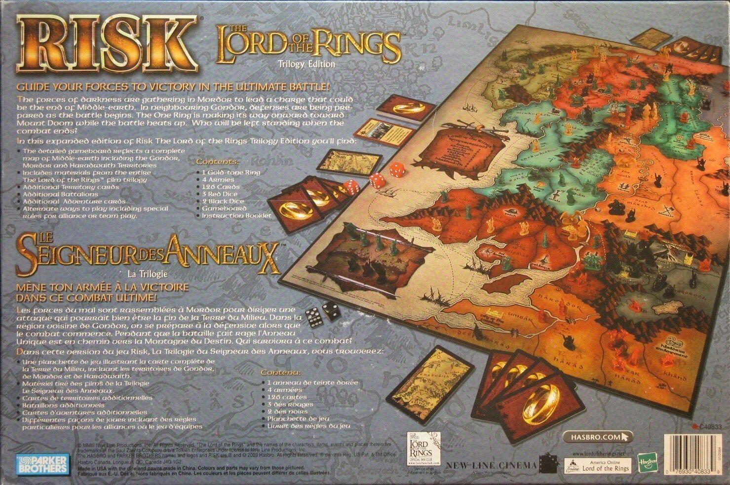 Risk: Le Seigneur des Anneaux - La Trilogie Back
