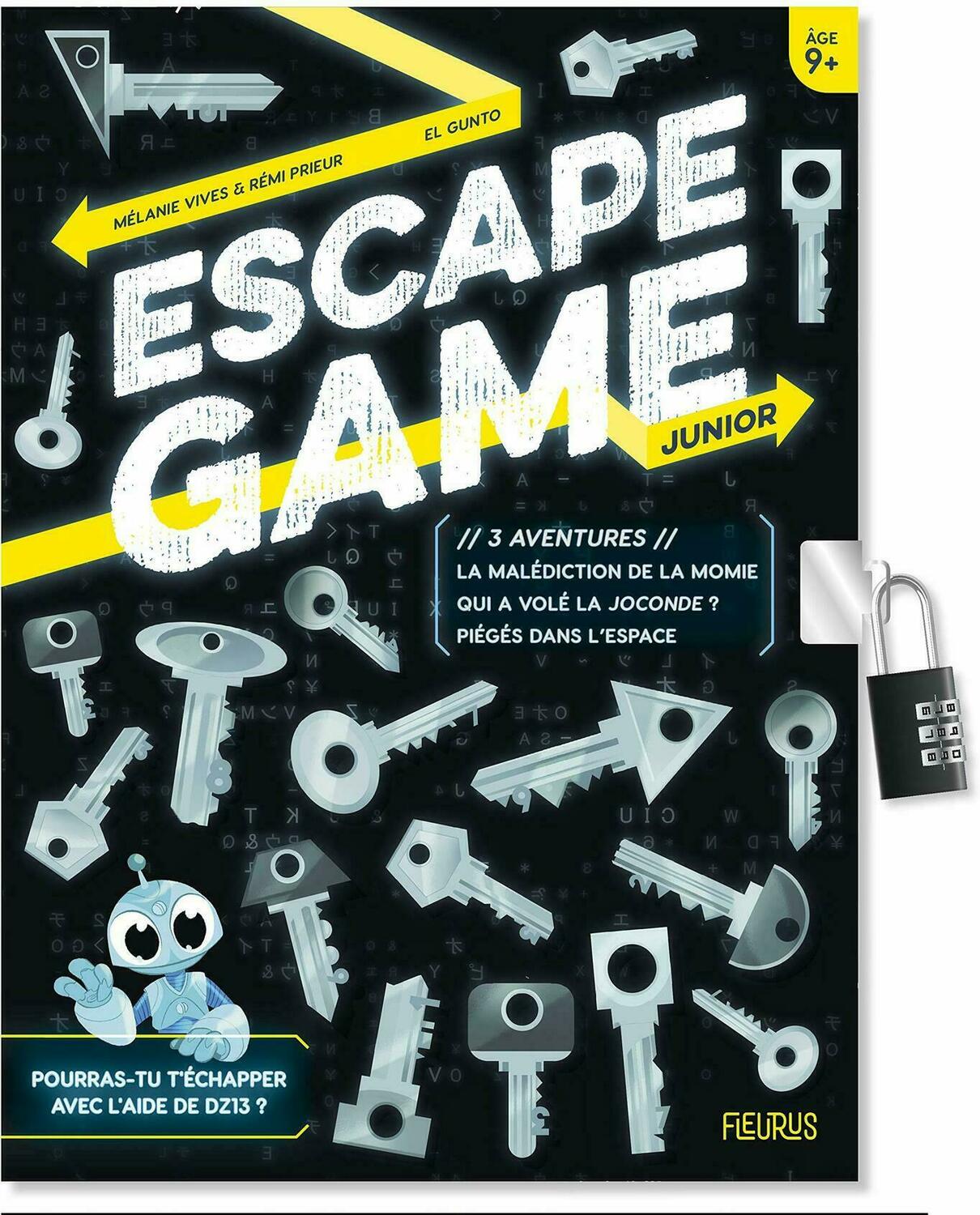 Escape Game: Junior - 3 Aventures (La Malédiction de la Momie / Qui a Volé la Joconde ? / Piégés dans l'Espace) Cover 3d