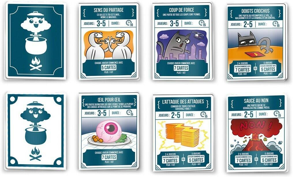 Exploding Kittens: Recettes Chatastrophiques Cartes