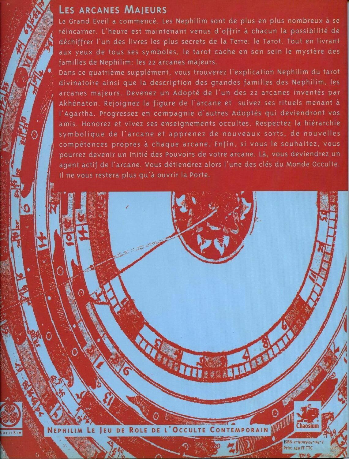Nephilim: Les Arcanes Majeurs Back