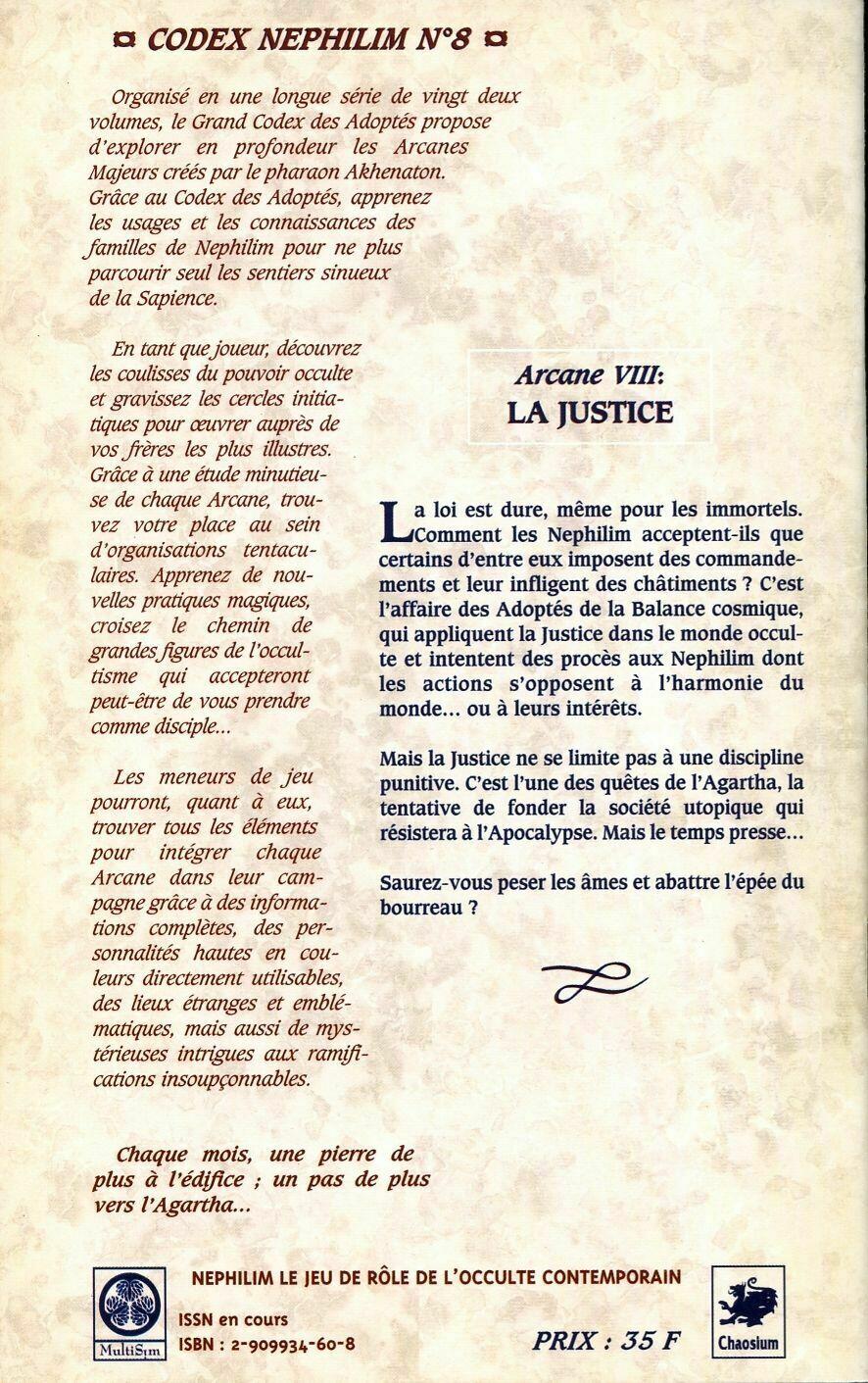 Nephilim: Arcane Majeur 08 - La Justice Back