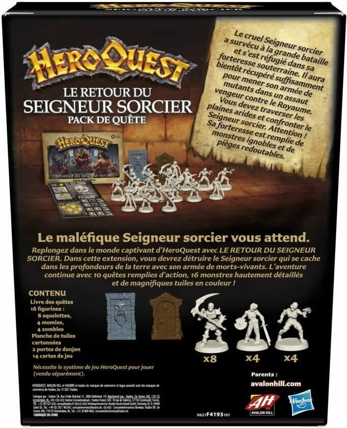 HeroQuest: Le Retour du Seigneur Sorcier Back 3d