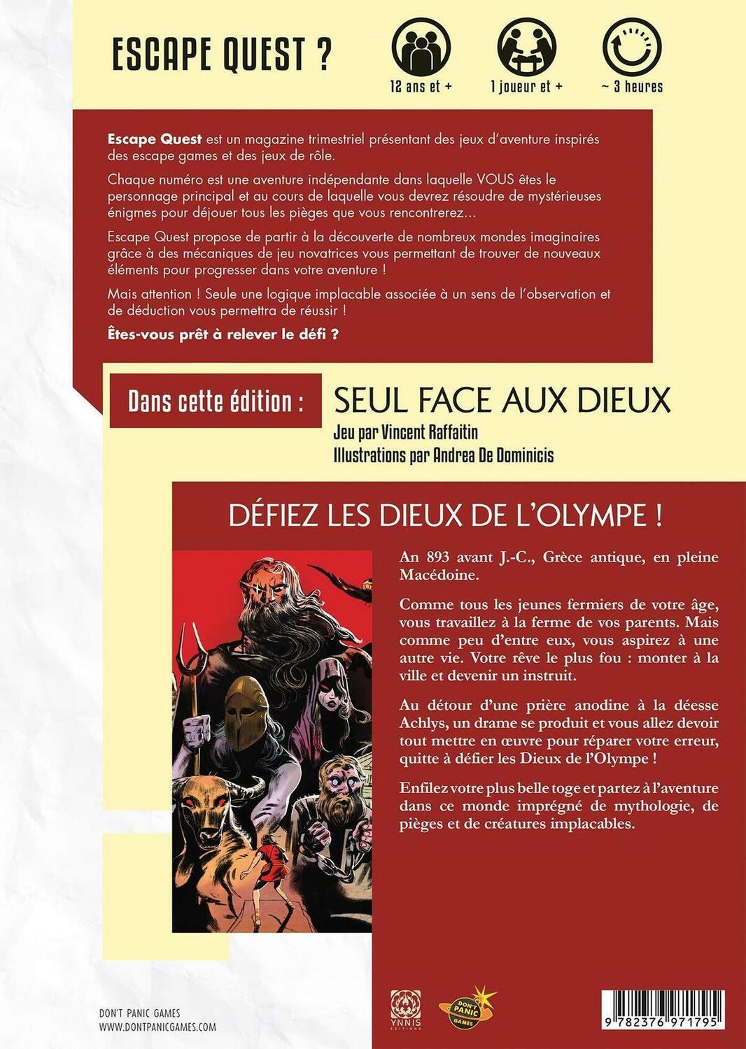Escape Quest: Seul Face aux Dieux Back