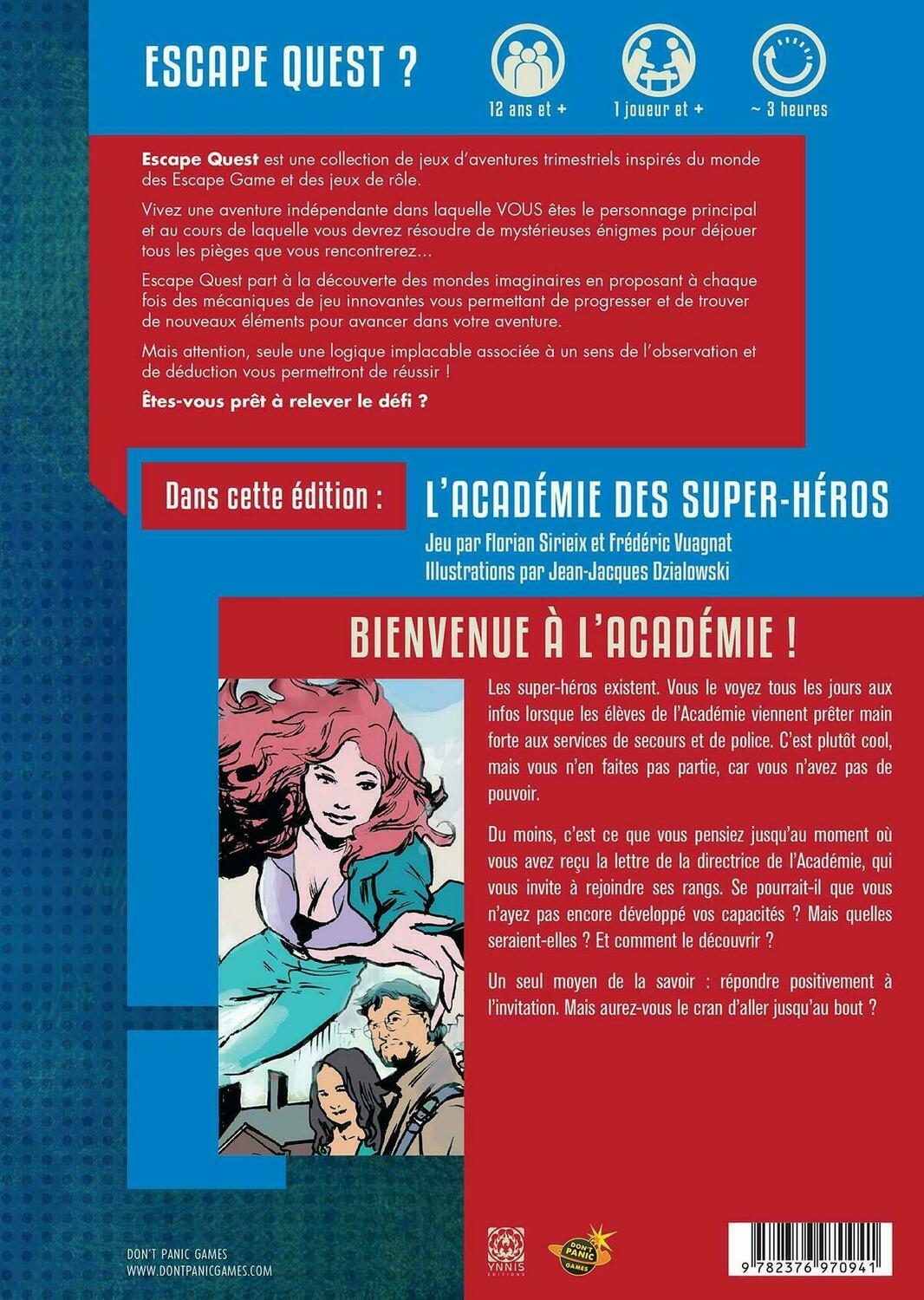 Escape Quest: L'Académie des Super-Héros Back