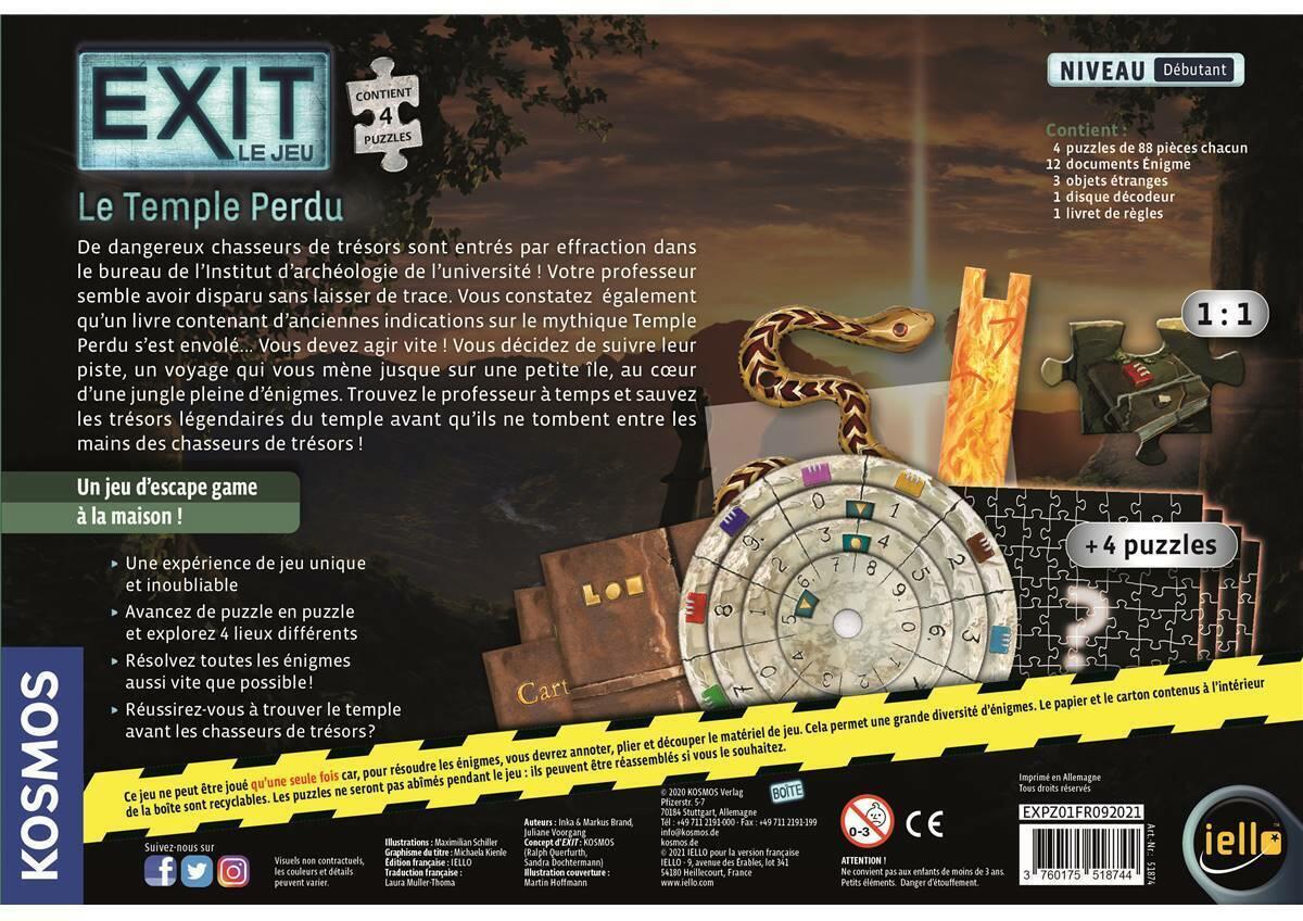 EXIT: Le Jeu - Le Temple Perdu Back