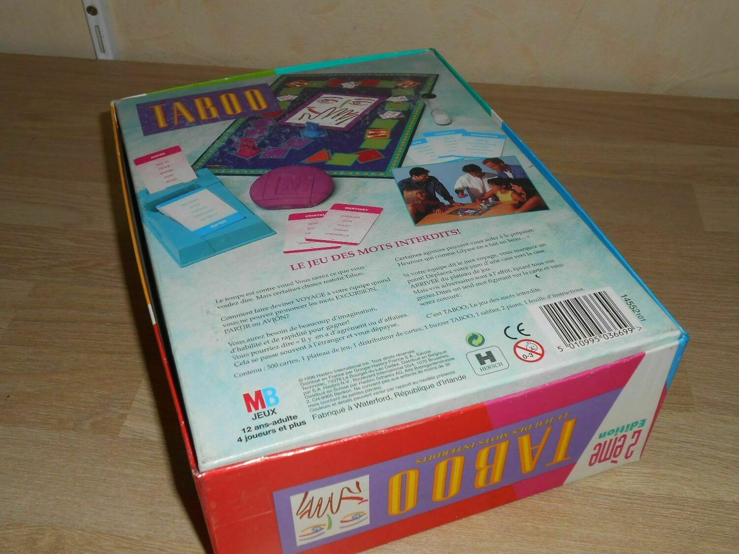 Taboo: 2ème Édition Back 3d