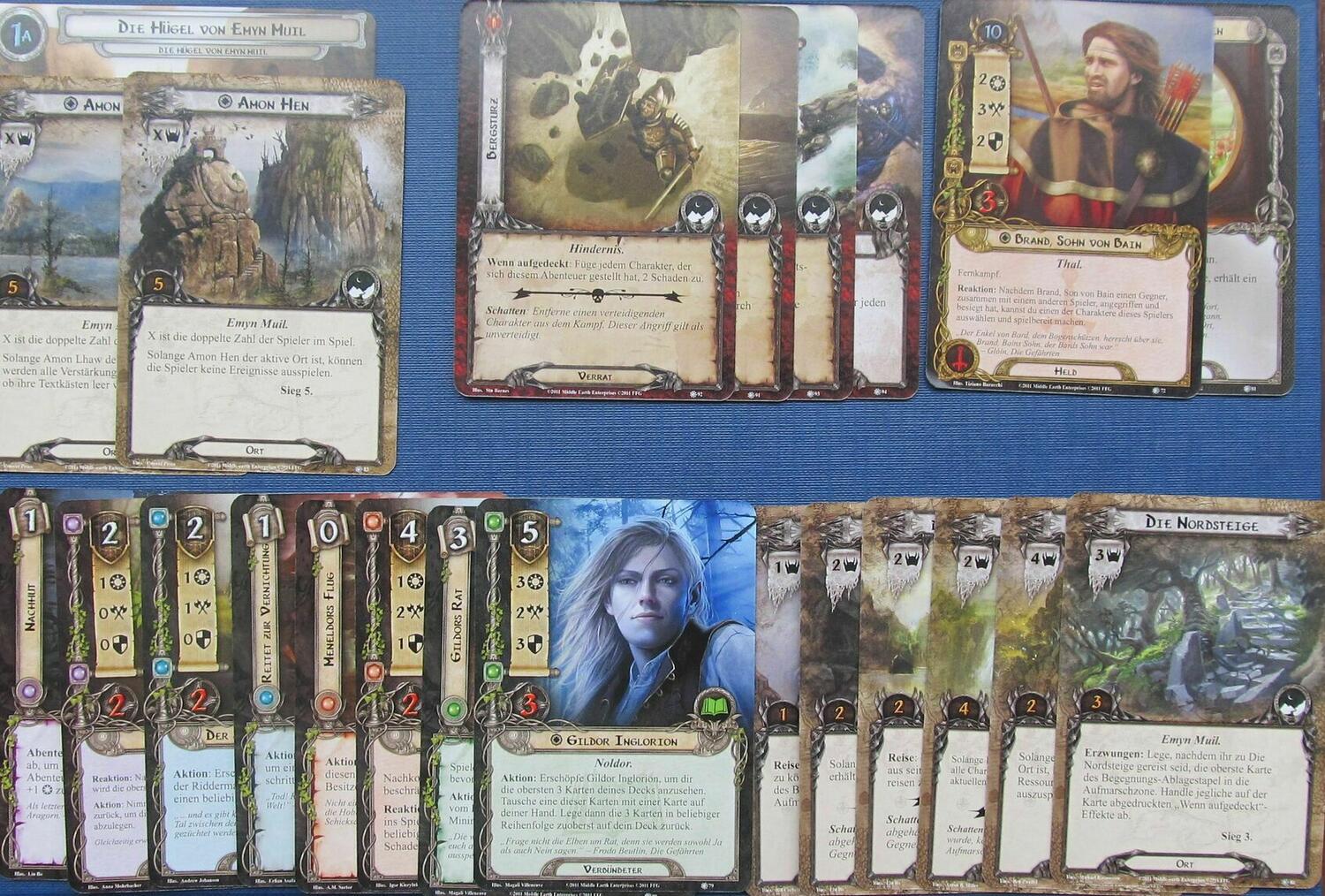 Le Seigneur des Anneaux: Le Jeu de Cartes - Les Collines d'Emyn Muil Cartes