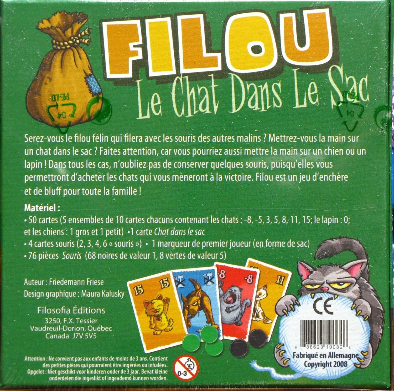 Filou: Le Chat dans le Sac Back