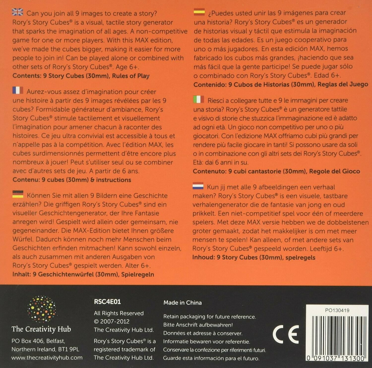 Rory's Story Cubes Max Back