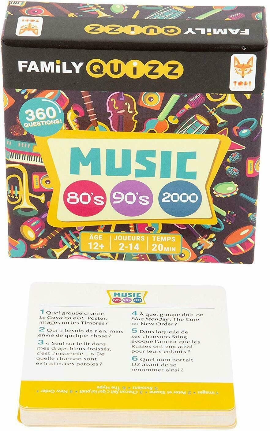 Family Quizz: Music 80's/90's/2000 Eclate