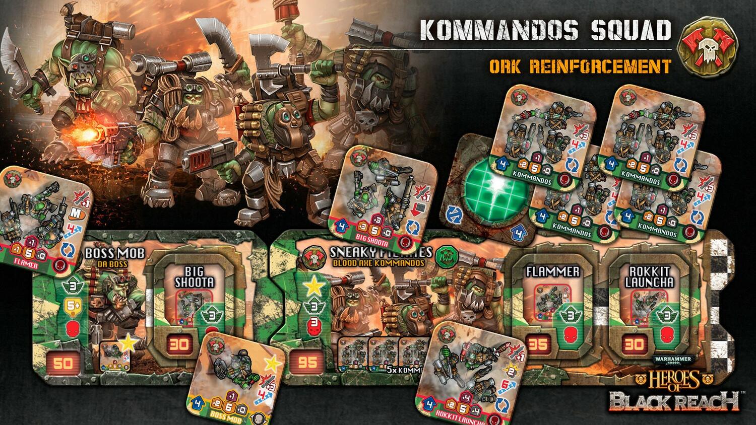 Warhammer 40,000: Heroes of Black Reach - Orks Reinforcement Eclate