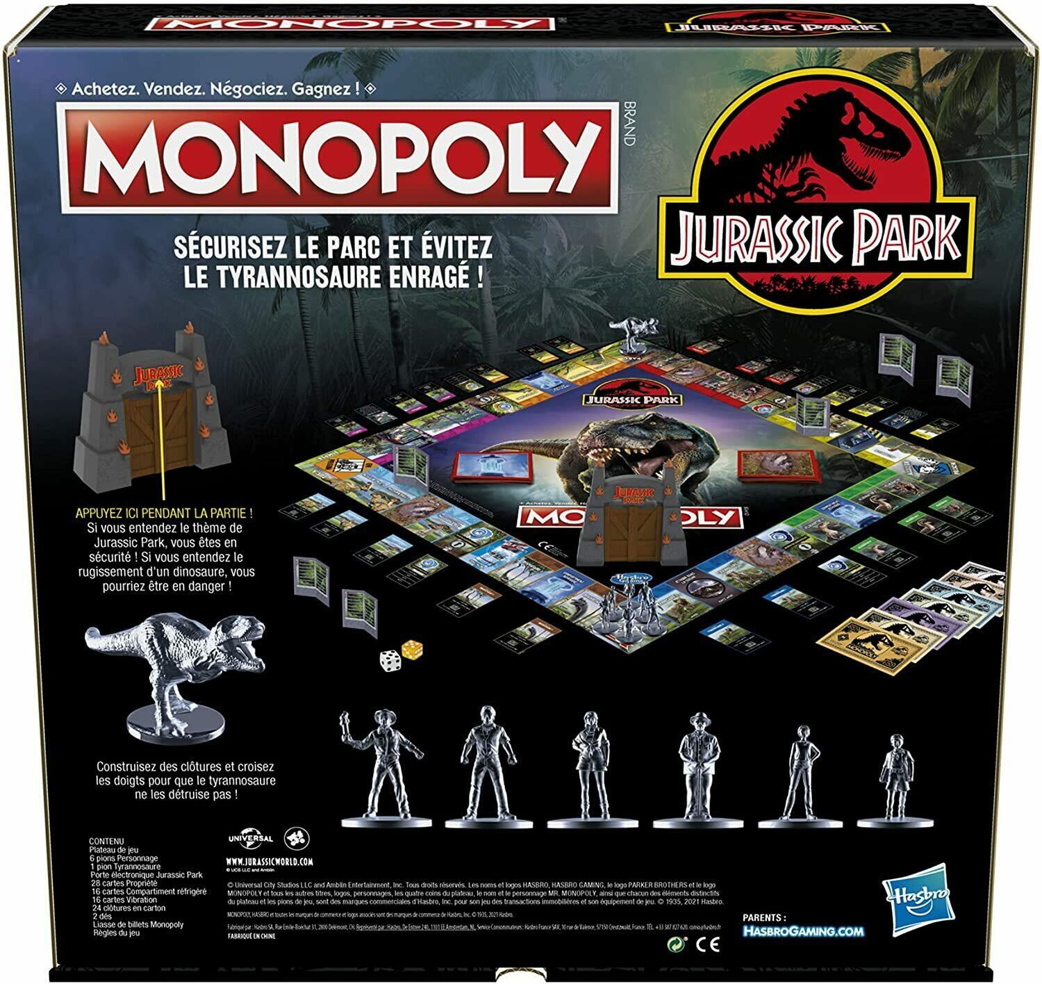 Monopoly: Jurassic Park Back 3d