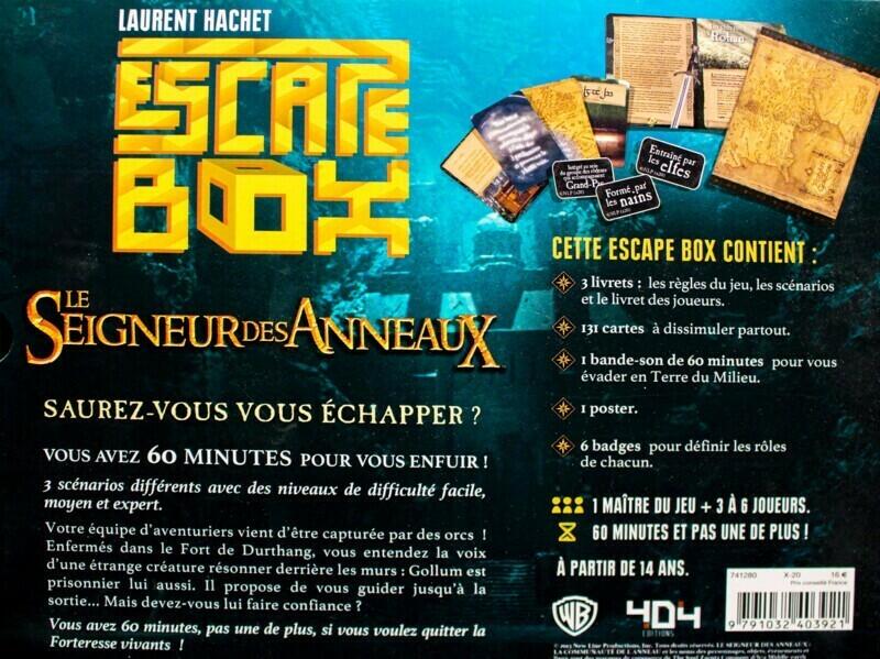 Escape Box: Le Seigneur des Anneaux Back