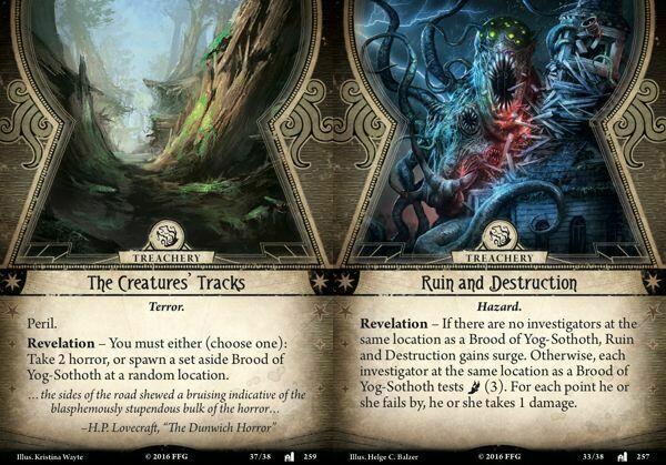 Horreur à Arkham: Le Jeu de Cartes - Aux Frontières du Visible Cartes
