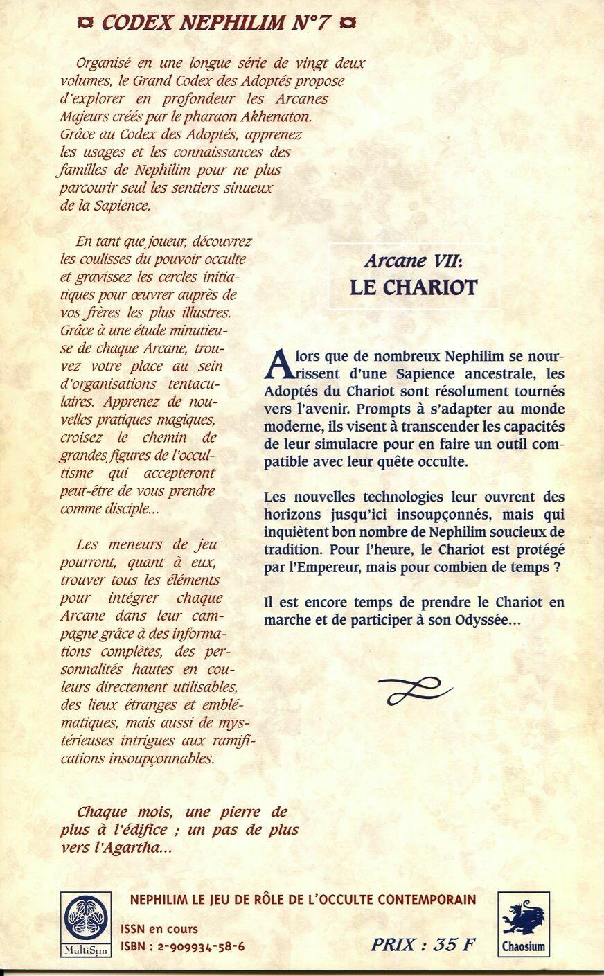 Nephilim: Arcane Majeur 07 - Le Chariot Back