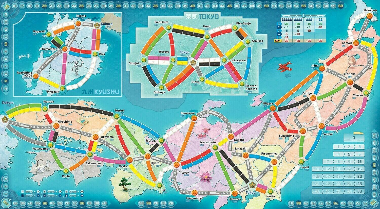Les Aventuriers du Rail: Map Collection 7 - Japan & Italy Plateau