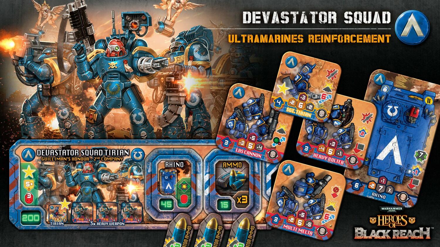 Warhammer 40,000: Heroes of Black Reach - Ultramarines Reinforcement Eclate