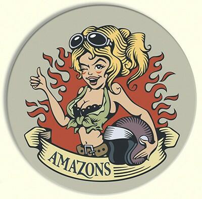 Skull & Roses Red Amazons