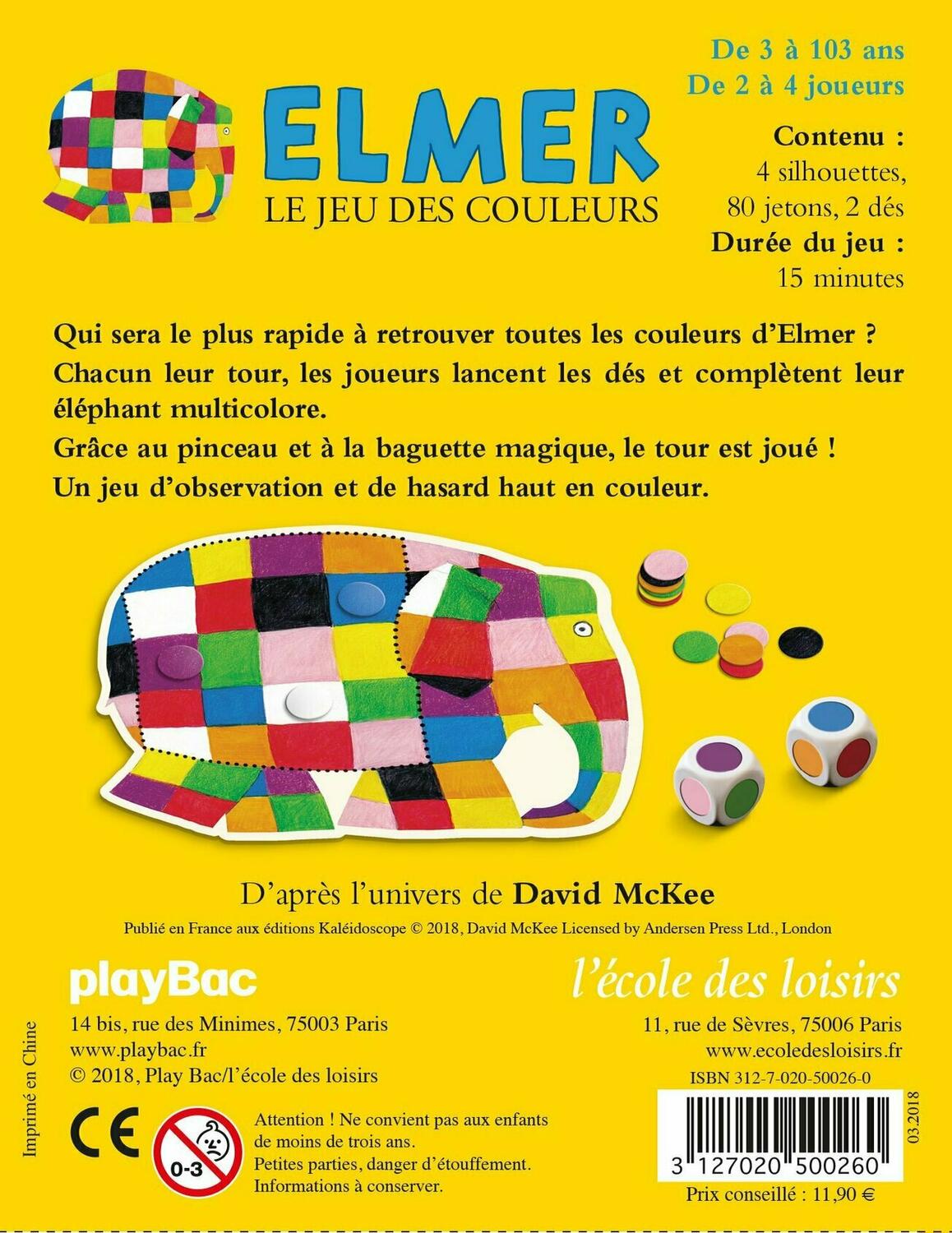 Elmer: Le Jeu des Couleurs Back
