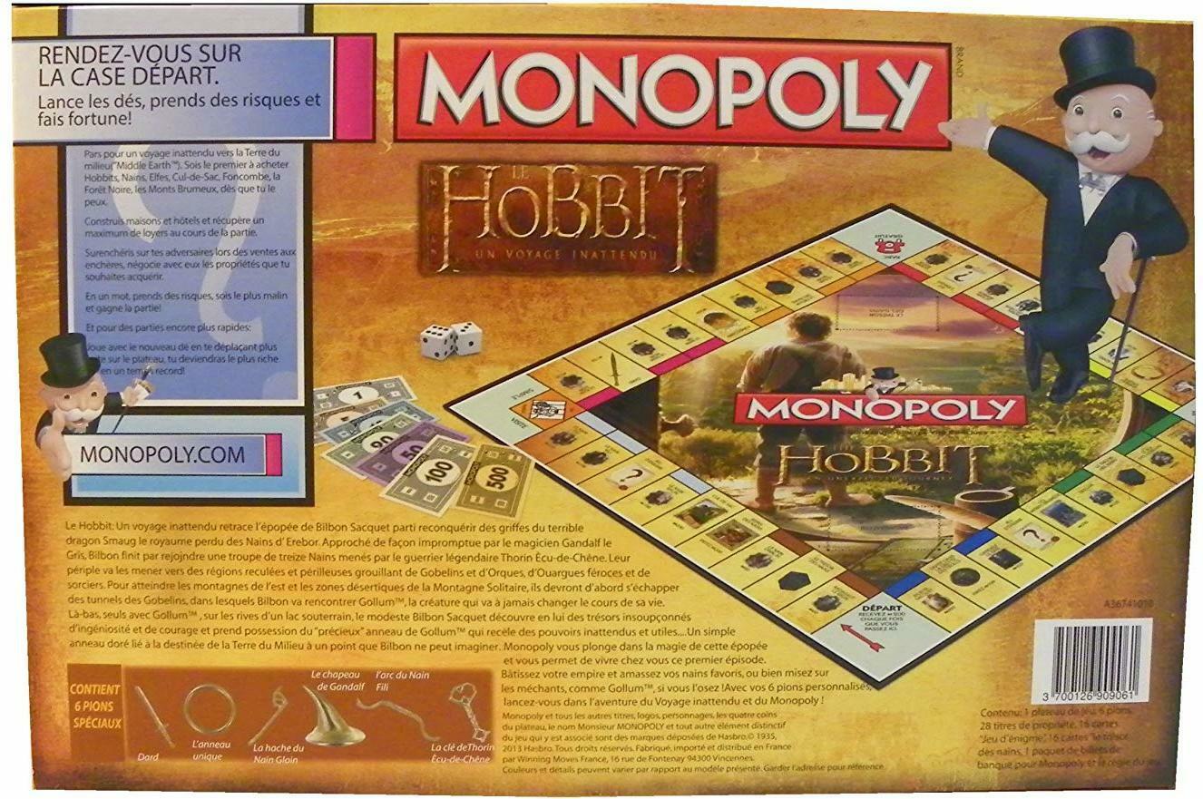 Monopoly: Le Hobbit - Un Voyage Inattendu Back