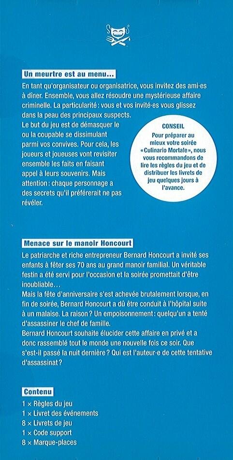 Culinario Mortale: Menace sur le Manoir Honcourt Back