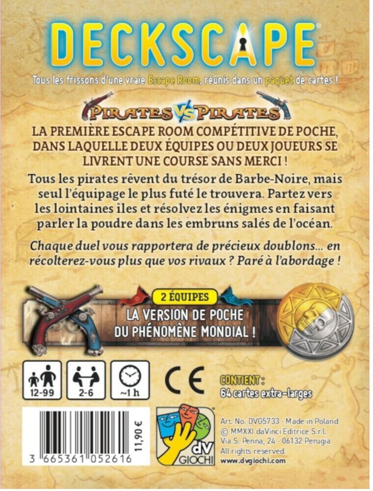 Deckscape: Pirates vs Pirates - L'Île au Trésor Back