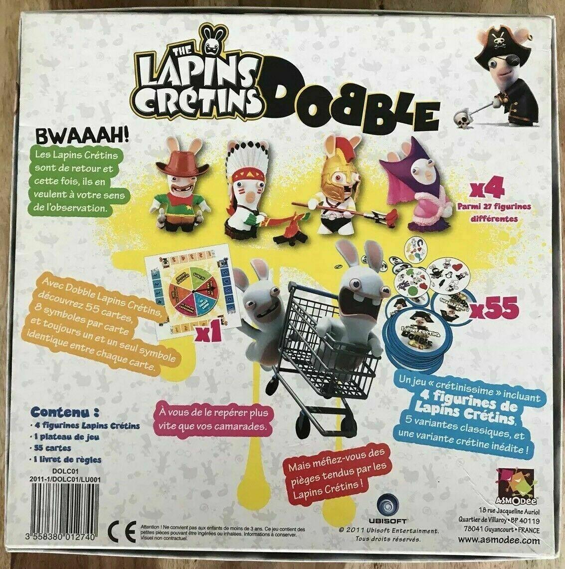 Dobble: The Lapins Crétins Back 3d