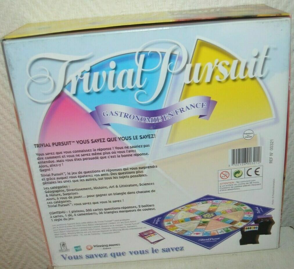 Trivial Pursuit: Gastronomie en France Back 3d