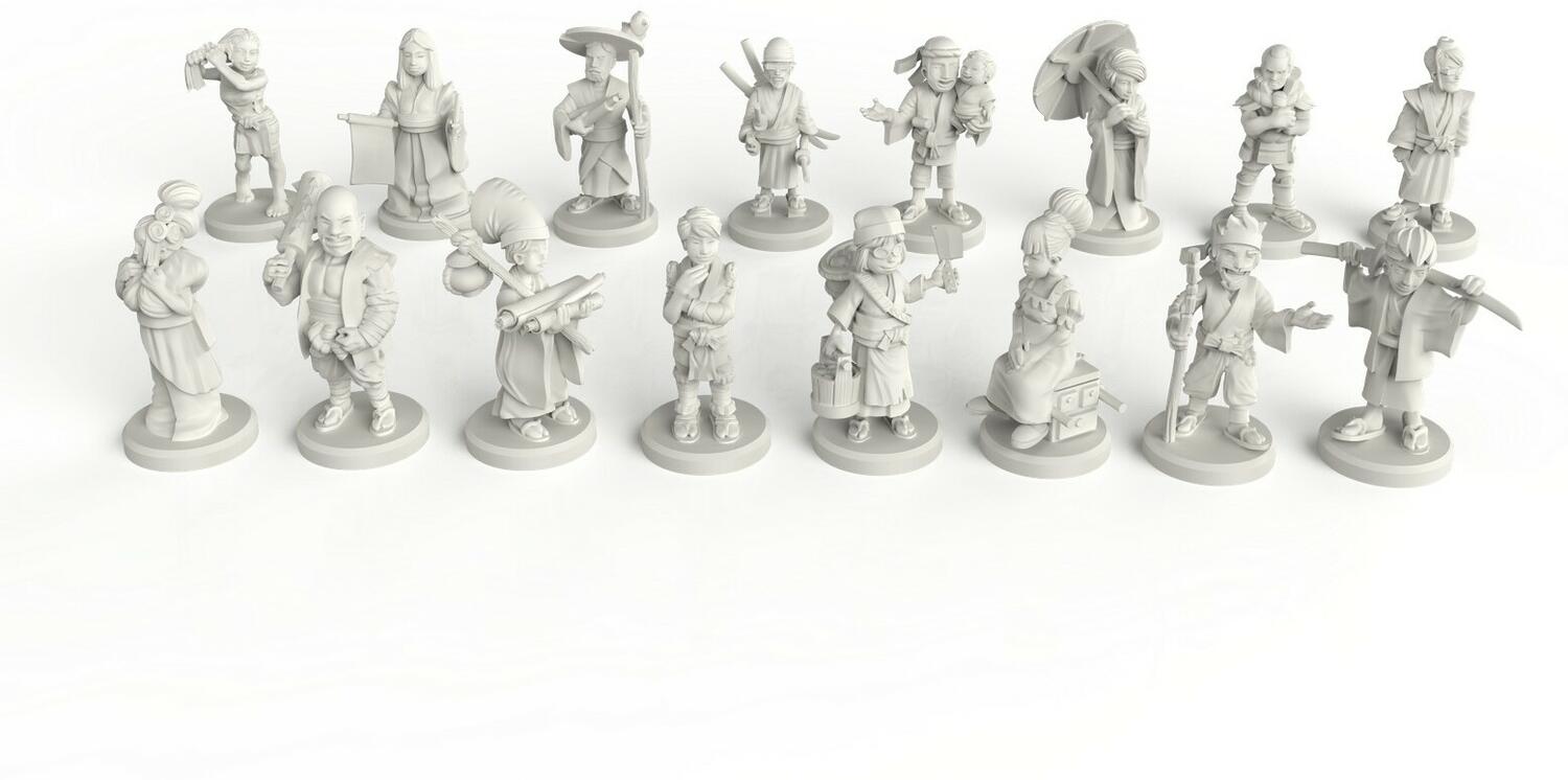 Tokaido: Matsuri - 16 Minis Figurines