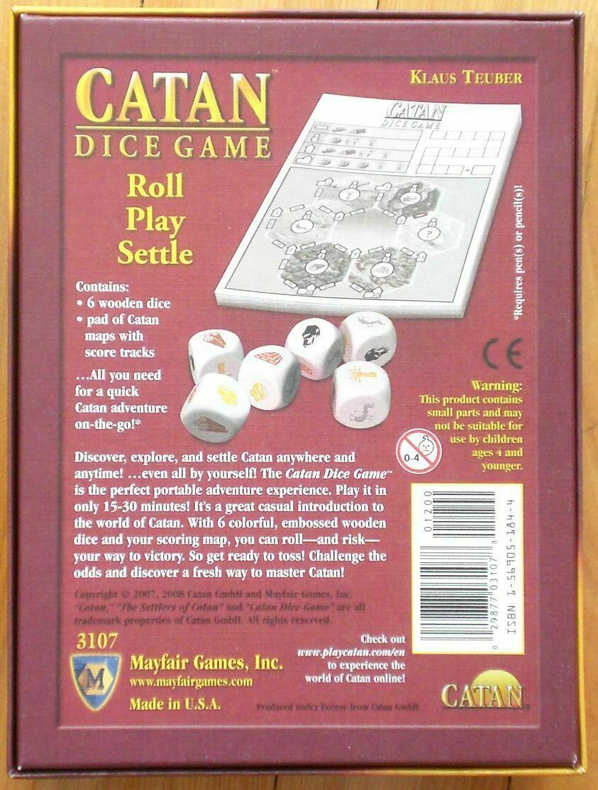 Catan: Dice Game Back