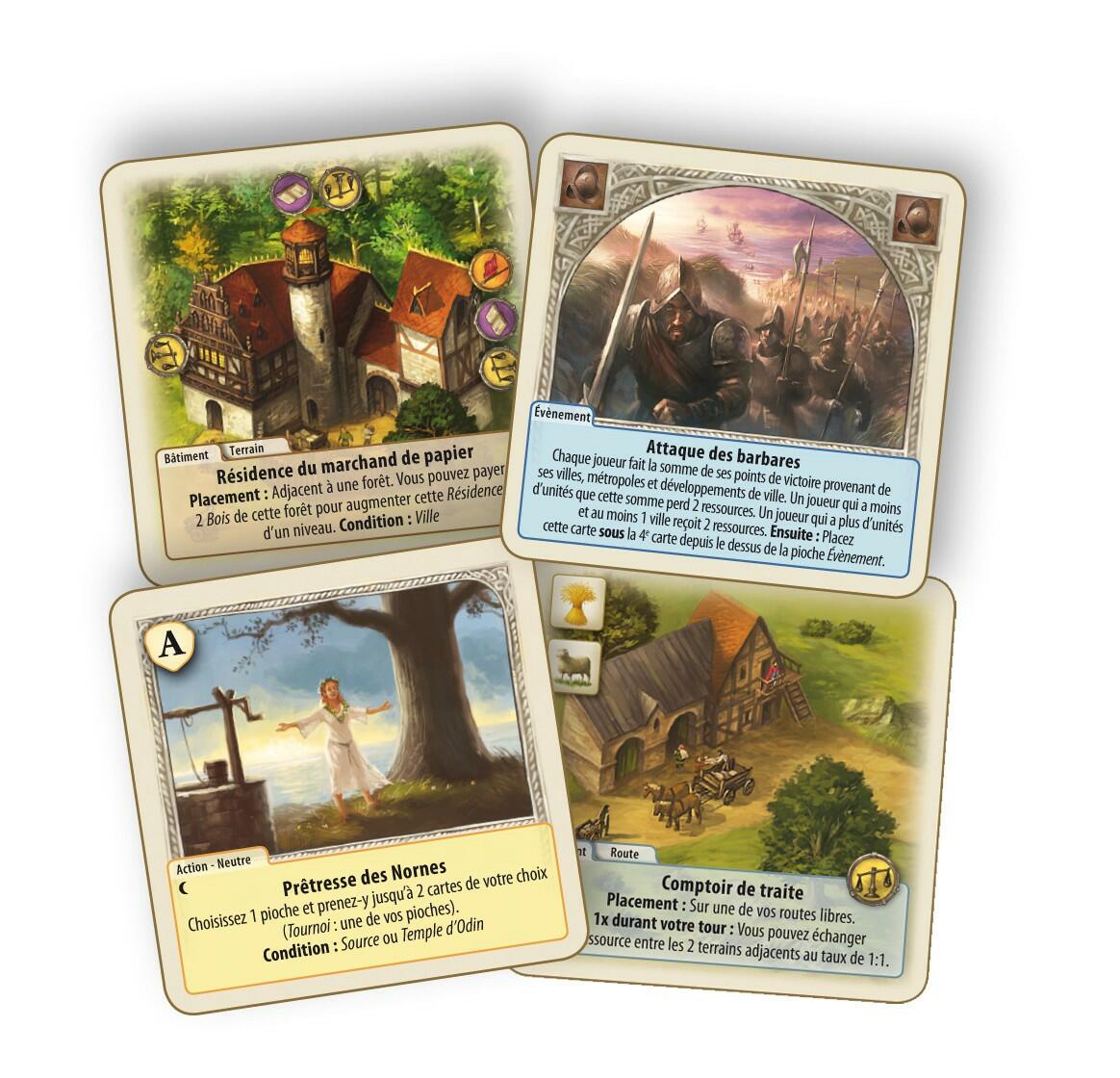 Les Princes de Catane: L'Âge Sombre Cartes