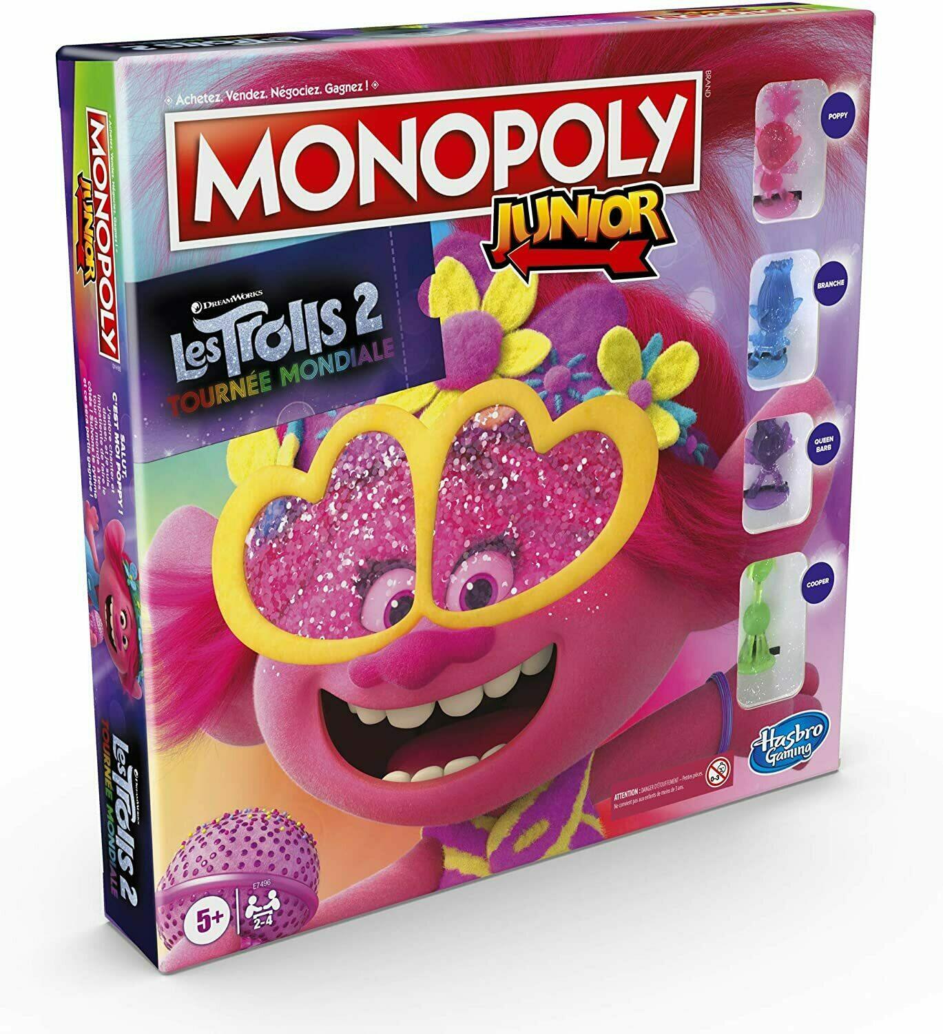 Monopoly: Junior - Les Trolls 2 - Tournée Mondiale Cover 3d