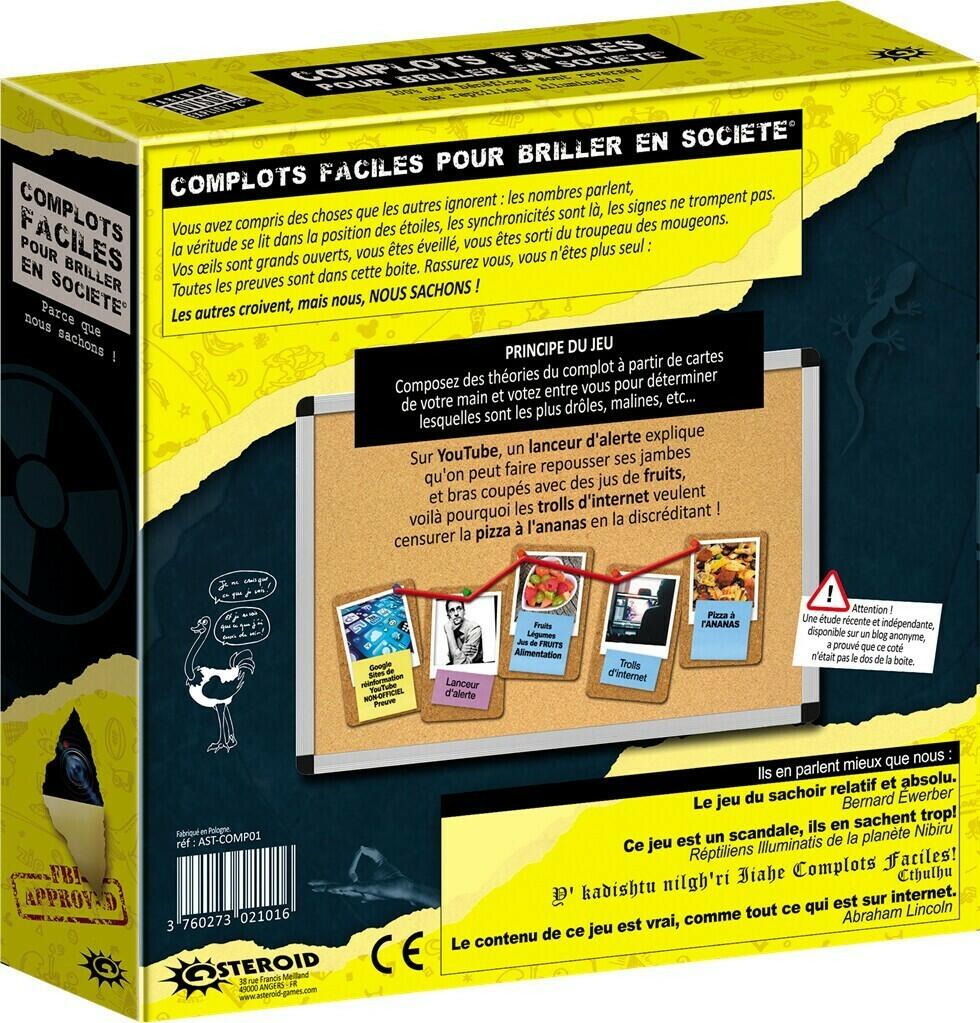 Complots Faciles pour Briller en Société Back 3d