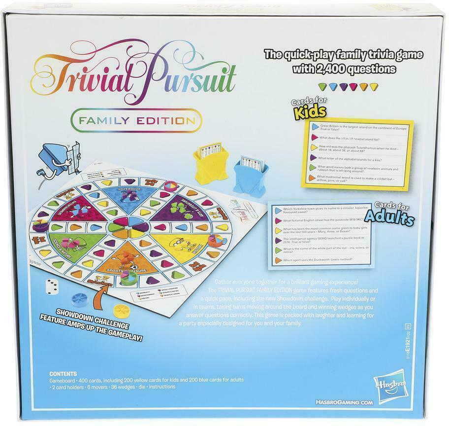 Trivial Pursuit: Édition Famille Back 3d