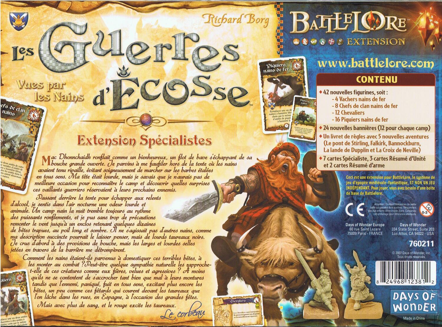 BattleLore: Les Guerres d'Écosse Back