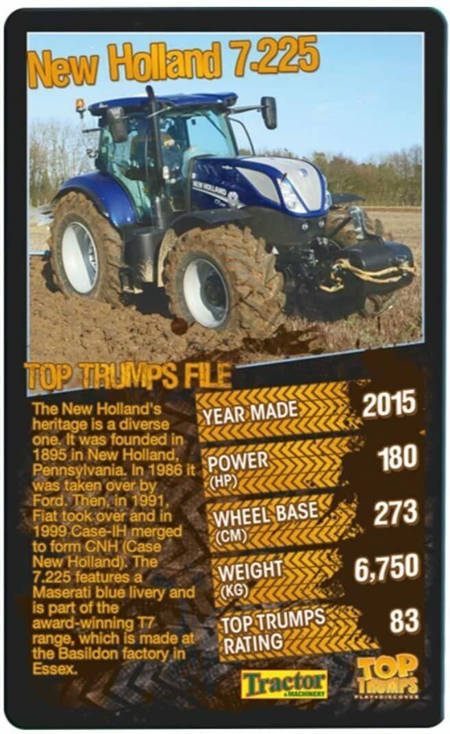 Top Trumps: Tracteurs Carte