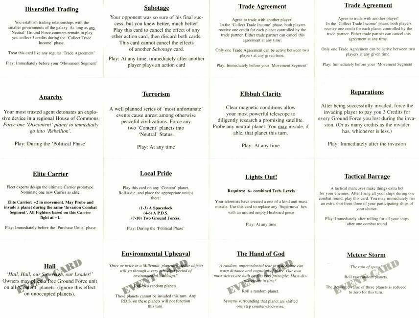 Twilight Imperium: Distant Suns Cards