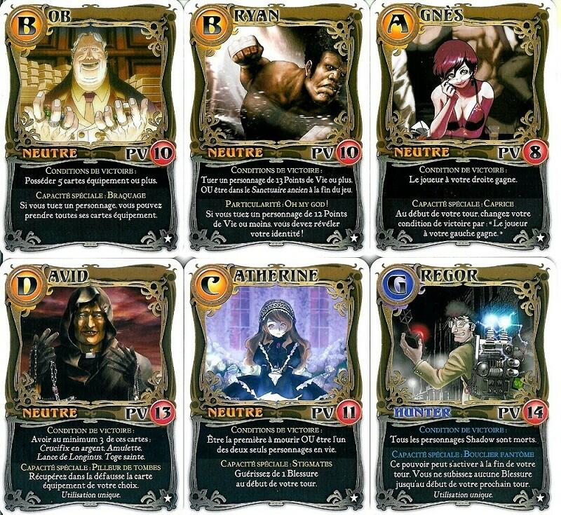 Shadow Hunters: Extension Personnages Cartes