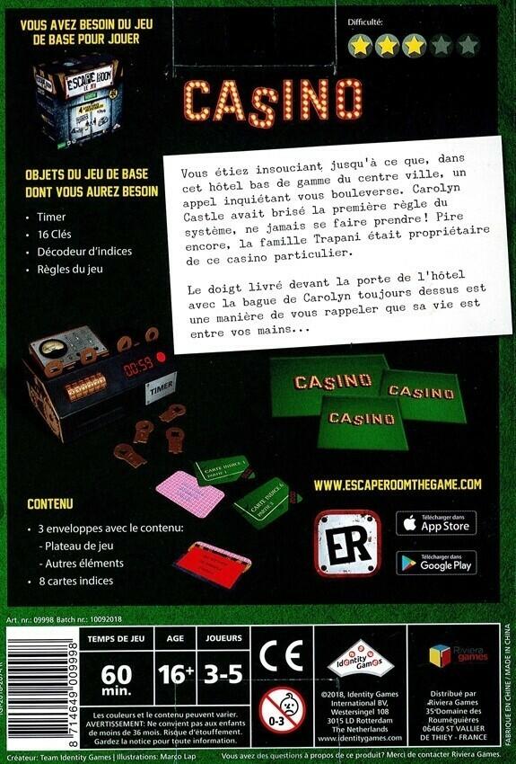 Escape Room: Le Jeu - Casino Back
